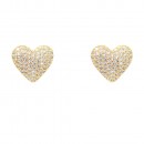 Rhoidum Color CZ Heart Earrings