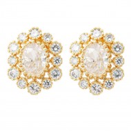 Gold Plated CZ Earrings