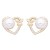 Gold-Plated-With-Pearl-CZ-Earrings-Gold Clear