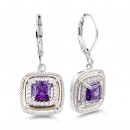 Rhodium Plated with Clear CZ Stone Earring