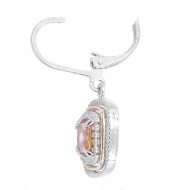 Rhodium Plated with Topaz CZ Stone Earring