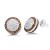 2-Tones-Plated-Round-Earrings-with-Clear-CZ-2 Tones