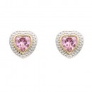 2-Tones with Topaz Cubic Zirconia Earrings