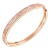 Rose-Gold-Plated-Cubic-Zirconia-Arts-Design-Bangle-7&quot;-Rose Gold