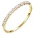 Gold-Plated-Cubic-Zirconia-Hinged-4mm-Single-Row-Bangle-7&quot;-Gold