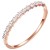 Rose-Gold-Plated-with-4mm-Cubic-Zirconia-Hinged-Bangle-Bracelet-Single-Row-Prong-7&quot;-Rose Gold