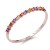 Rose-Gold-Plated-Baguette-Hinged-Bangles-with-Multi-Color-CZ-Rose Gold