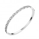 Gold Plated with Infinity Style CZ Cubic Zirconia Stone Bangle for Women and Girls