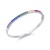 Rhodium-Plated-Bangle-Bracelets-with-Multi-Color-CZ-Rhodium Multi-Color