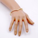 Gold Plated With Clear CZ Hinged Bangles