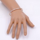 Rose Gold Plated With Clear CZ Hinged Bangles