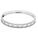 Rhodium Plated Bangles with Cubic Zirconia