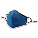Shiny Blue Fashion Face Mask With Adjustable Ear Loop