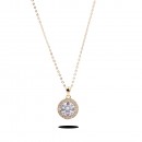 Rhodium Plated with Cubic Zirconia Necklaces(Necklace Only)