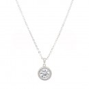 Rhodium Plated with Cubic Zirconia Necklaces(Necklace Only)