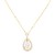 Gold-Plated-With-AAA-CZ-necklace-16"+3"-long-Gold
