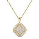 Rhodium Plated With AAA CZ Necklace(Necklace Only)