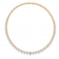 Gold Plated Clear CZ NK2014-GD Gold-Plated-Clear-CZ-NK2014-GD