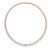 Cubic-Zirconia-With-Rose-Gold-Plated-Statement-Necklace-16"-Lengh-Rose Gold-16