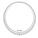 Cubic Zirconia With Rhodium Plated Statement Necklace 16" Lengh