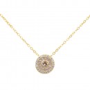 Gold Plated with Clear Cubic Zirconia Necklace