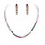 Rhodium-Plated-With-Multi-Color-Prnicess-Cut-4MM-Tennis-Necklaces-16"+3'-Lengh-Rhodium Multi Color