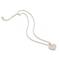 Gold Plated With Box Chain Heart Necklaces