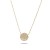 16"-Long-with-Pave-CZ-Gold-Plated-Pendant-Necklace-Gold
