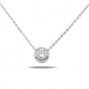 Gold Plated Necklace with Clear Cubic Zirconia