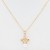 Gold-Plated-With-Pearl,-CZ-Pendant-Necklace.-16"+2"-Gold White