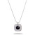 Square-Shape-Rhodium-Plated-with-Black-CZ-Stone-Necklace-Black