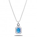 Rhodium Plated with Pink CZ Stone Pendant