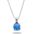 Rhodium Plated with Pink Cubic Zirconia Necklaces