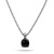 Rhodium-Plating-with-Black-Cubic-Zirconia-Pendant-Necklaces-Black