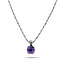 Rhodium Plated with Topaz Cubic Zirconia Necklaces