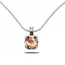 Rhodium Plating with Clear Cubic Zirconia Pendant Necklaces