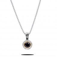 Rhodium Plated Necklaces with Black CZ