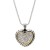 2-Tone-Plated-Heart-Pendant-Necklace-with-CZ-2 Tones