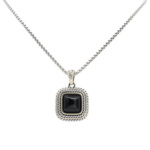 2-Tones with Black of Pearl Necklaces