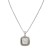 2-Tones-with-Mother-of-Pearl-Cubic-Zirconia-Pendant-Necklaces-Mother of Pearl