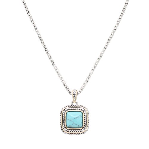 2-Tones with Turquoise of Pearl Necklaces