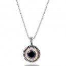 Rhodium Plated Necklaces with Topaz CZ