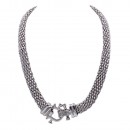 Rhodium Plated with Cubic Zirconia Necklaces