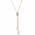 Lariat-necklace-with-pearl,-Gold-Gold