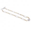 18&quot; Two-Tone Plated Toggle Necklace