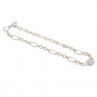 18&quot; Two-Tone Plated Toggle Necklace