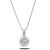 16&quot;-Two-Tone-Plated--Clear-CZ-Pendant-Necklace-Clear CZ