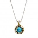 2 Tone Plated With Topaz CZ Necklaces
