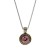 2-Tone-Plated-With-Pink-CZ-Necklaces-Pink CZ