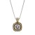 2-Tone-Plated-With-Clear-CZ-Necklaces-Clear CZ